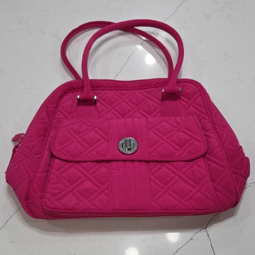 Vera Bradley Fuchsia Quilted Shoulder Bag New WithTag - Picture 1 of 13